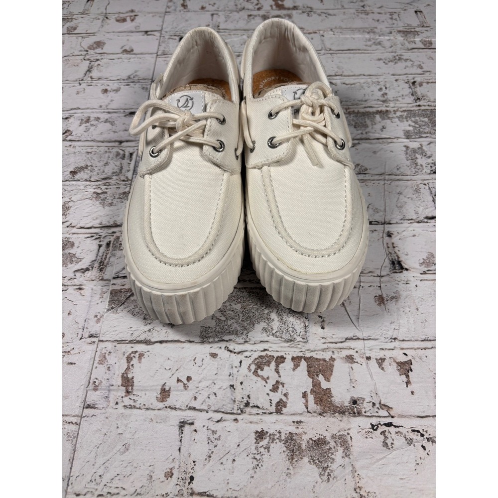 Sperry Seacycled Crest Vibe Platform Boat Shoes NEW Canvas STS88788 Womens 7.5 - Picture 3 of 7